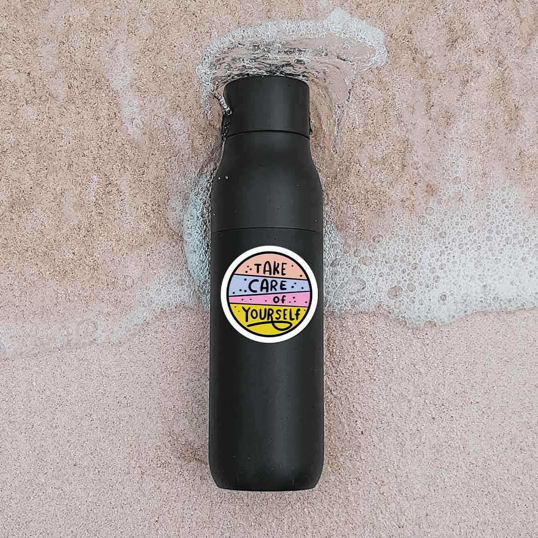 Take Care Of Yourself Sticker waterproof vinyl decal for laptop, bike, car & bottle