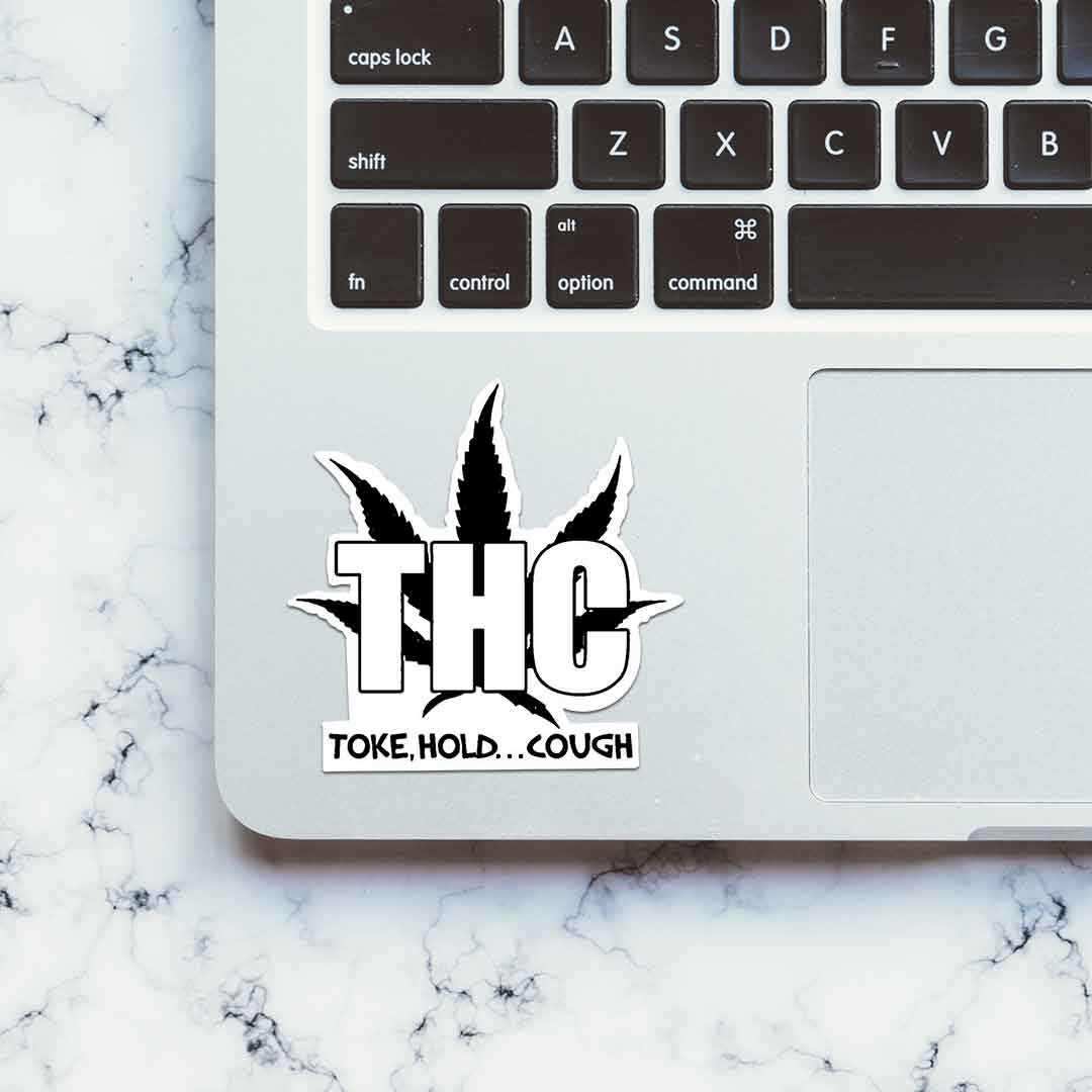 Take Hold Cough Sticker waterproof vinyl decal for laptop, bike, car & bottle