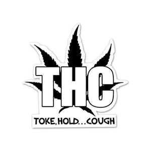 Take Hold Cough Sticker waterproof vinyl decal for laptop, bike, car & bottle