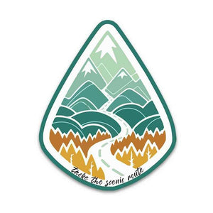 Take The Scenic Route Bumper Sticker waterproof vinyl decal for laptop, bike, car & bottle