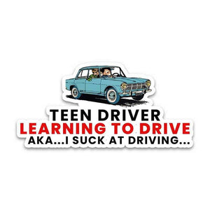 Teen Driver Bumper Sticker waterproof vinyl decal for laptop, bike, car & bottle