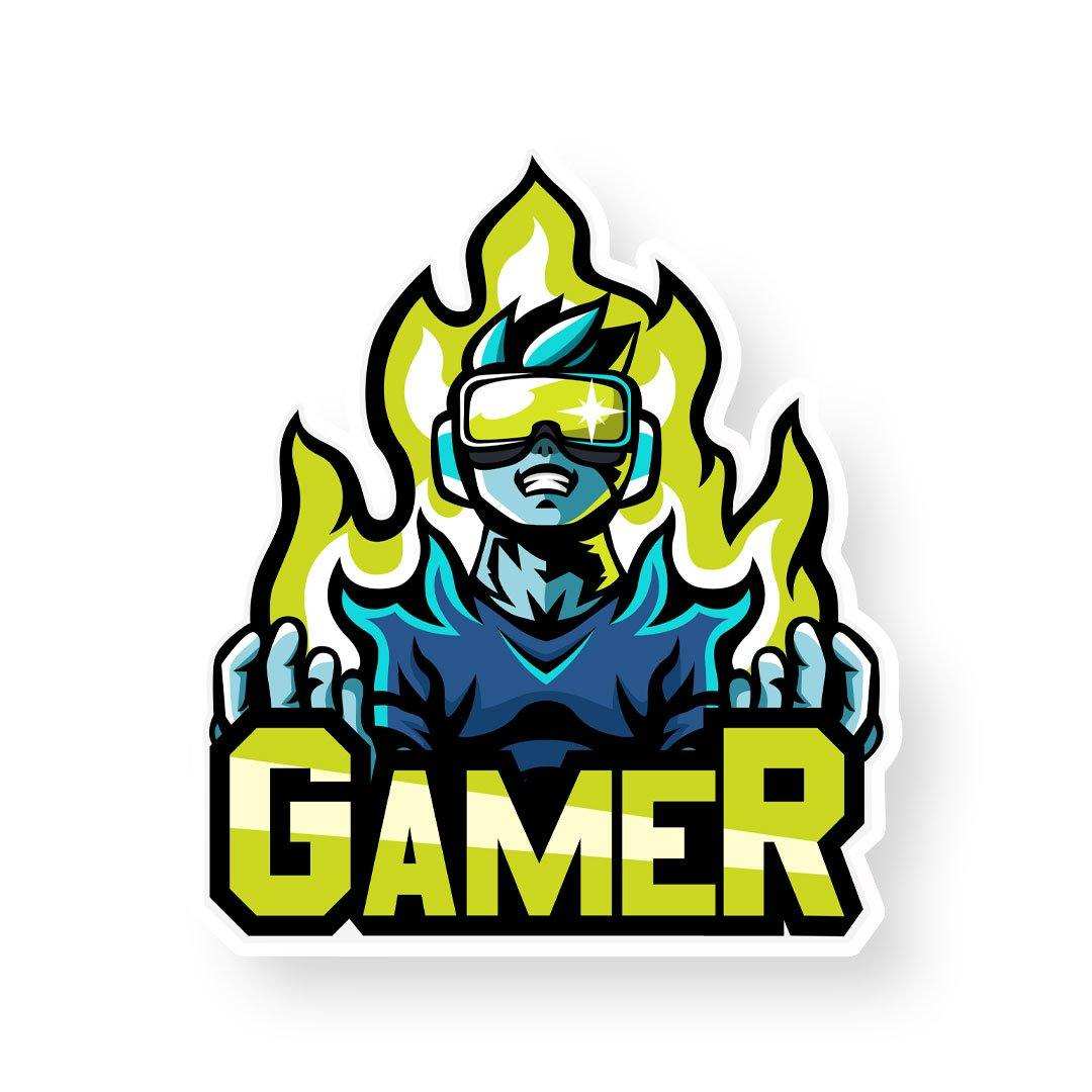 The Gamer Sticker waterproof vinyl decal for laptop, bike, car & bottle