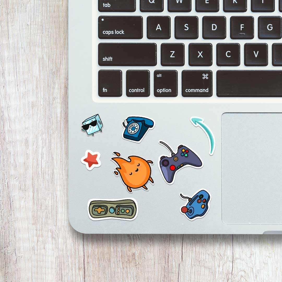 The WOW Mini Sticker Sheet waterproof vinyl decal for laptop, bike, car & bottle