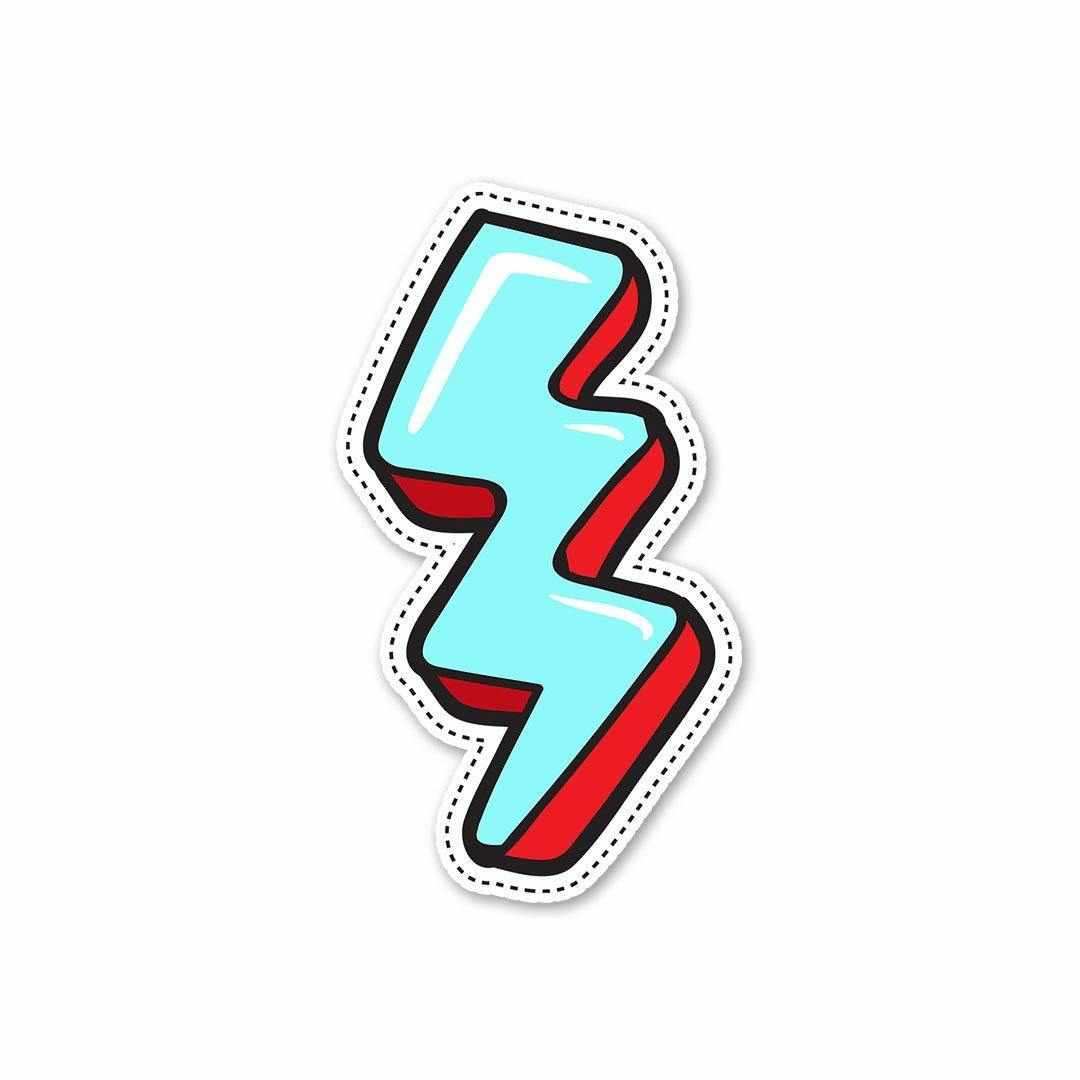 Thunder Sticker waterproof vinyl decal for laptop, bike, car & bottle