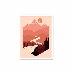 Towards the Sunset Sticker waterproof vinyl decal for laptop, bike, car & bottle