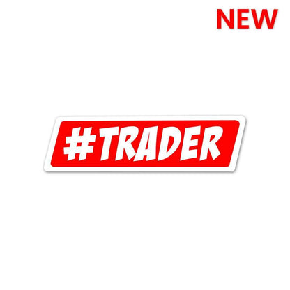 Trader Sticker waterproof vinyl decal for laptop, bike, car & bottle
