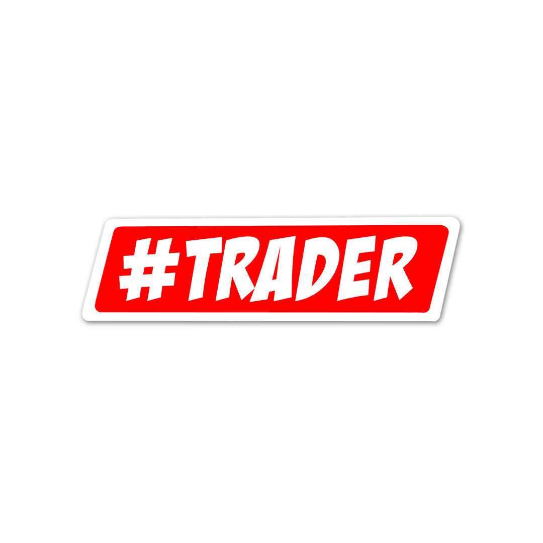 Trader Sticker waterproof vinyl decal for laptop, bike, car & bottle