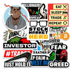 TRADERS Pack [15 Stickers] waterproof vinyl decal for laptop, bike, car & bottle