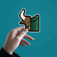 Trading bull Sticker waterproof vinyl decal for laptop, bike, car & bottle