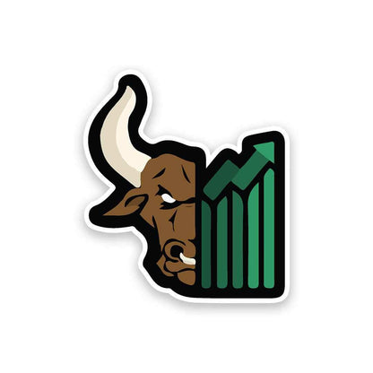 Trading bull Sticker waterproof vinyl decal for laptop, bike, car & bottle