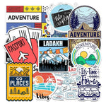Travel Sticker Pack [15 Sticker] waterproof vinyl decal for laptop, bike, car & bottle