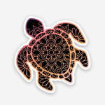 Turtle Art sticker waterproof vinyl decal for laptop, bike, car & bottle