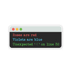 Unexpected ' { ' on line 32 Sticker waterproof vinyl decal for laptop, bike, car & bottle
