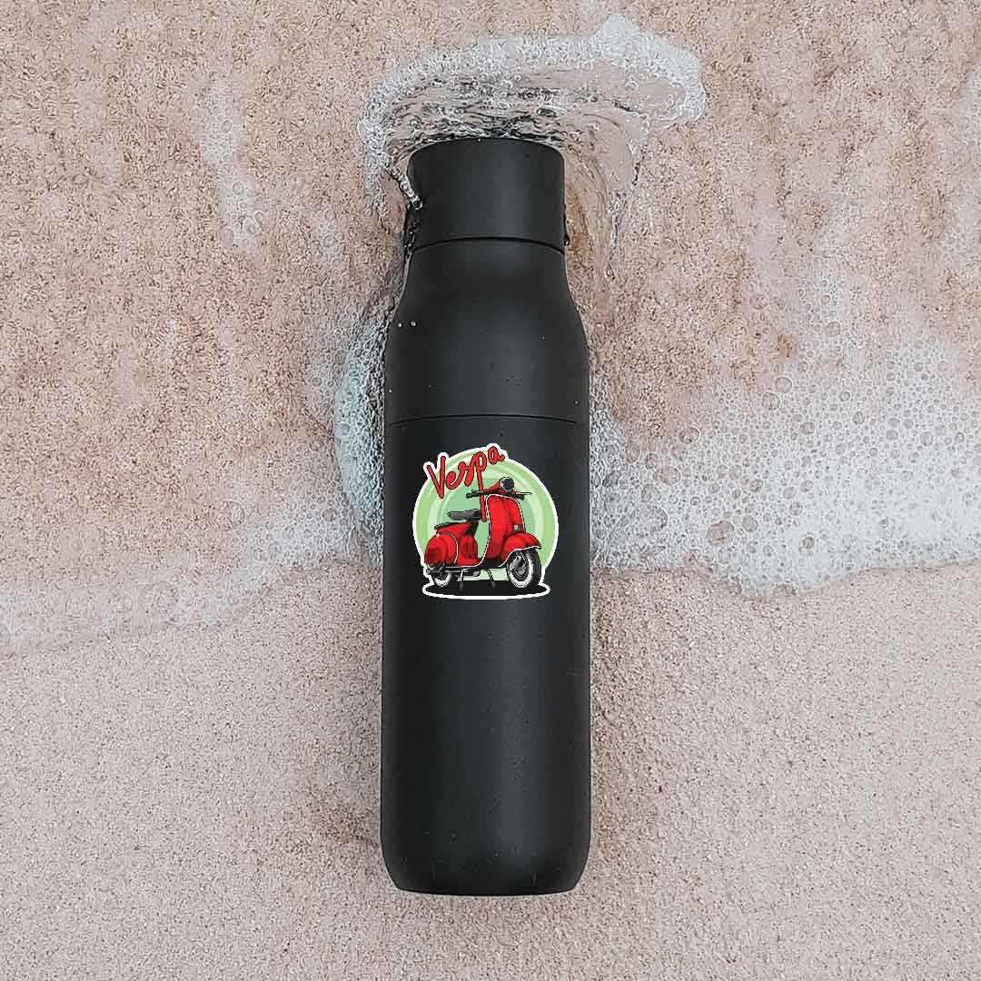 Vespa sticker waterproof vinyl decal for laptop, bike, car & bottle