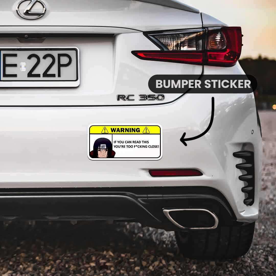 Warning!! If you can read this Bumper Sticker waterproof vinyl decal for laptop, bike, car & bottle