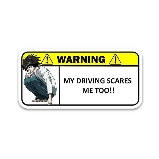 Warning!! My driving scares me too Bumper Sticker - STICK IT UP