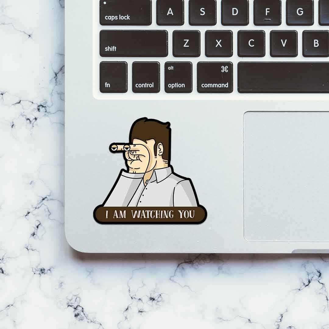 Watching you Sticker waterproof vinyl decal for laptop, bike, car & bottle