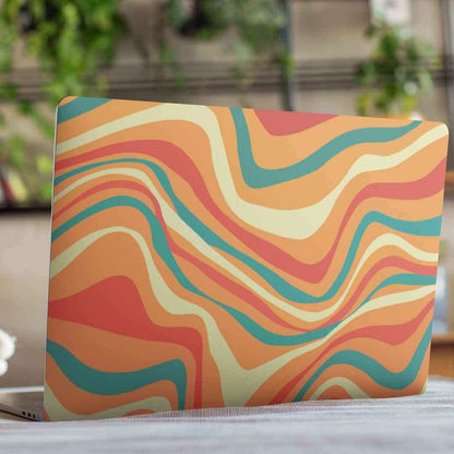Wave Pattern Laptop Skin waterproof vinyl decal for laptop, bike, car & bottle