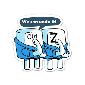 We can do it Sticker waterproof vinyl decal for laptop, bike, car & bottle