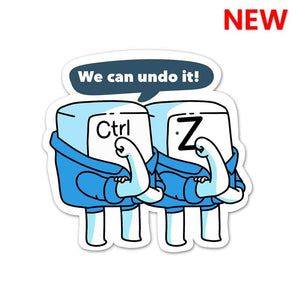 We can do it Sticker waterproof vinyl decal for laptop, bike, car & bottle