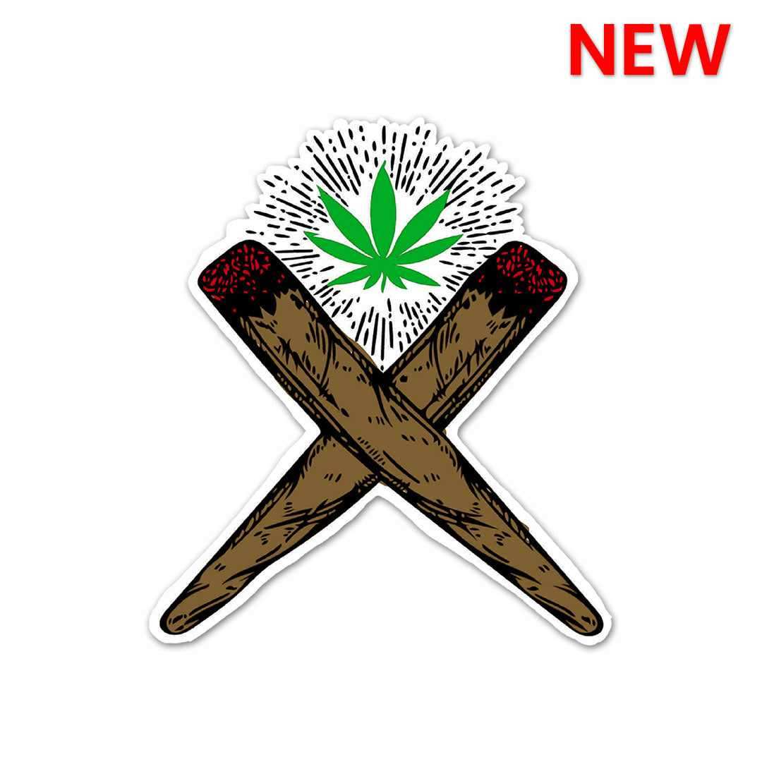 Weed Cross Sticker - STICK IT UP