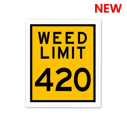 Weed Limit Sticker waterproof vinyl decal for laptop, bike, car & bottle