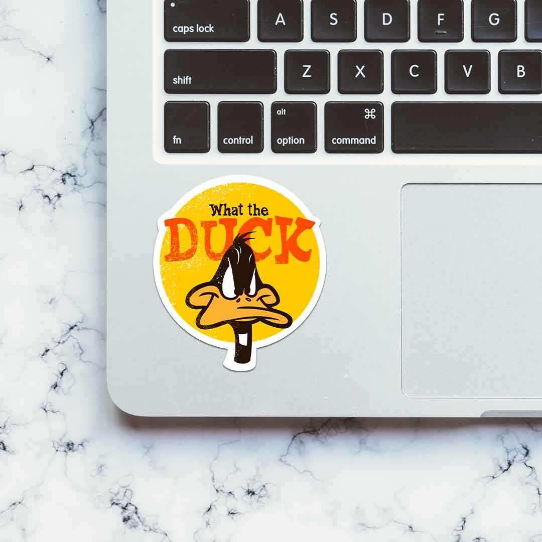 What The Duck Sticker waterproof vinyl decal for laptop, bike, car & bottle