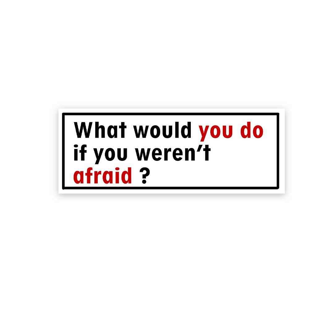 What would you do Sticker waterproof vinyl decal for laptop, bike, car & bottle