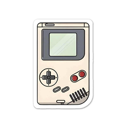 White Gameboy Sticker waterproof vinyl decal for laptop, bike, car & bottle