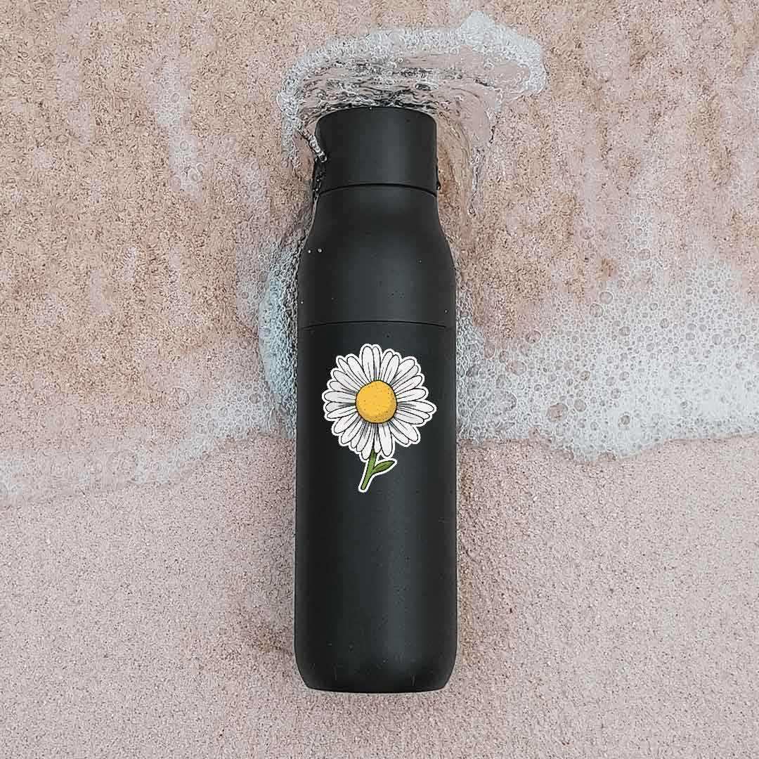 White Sunflower Sticker - STICK IT UP