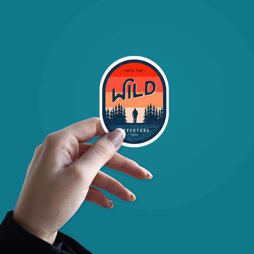 Wild Sticker waterproof vinyl decal for laptop, bike, car & bottle