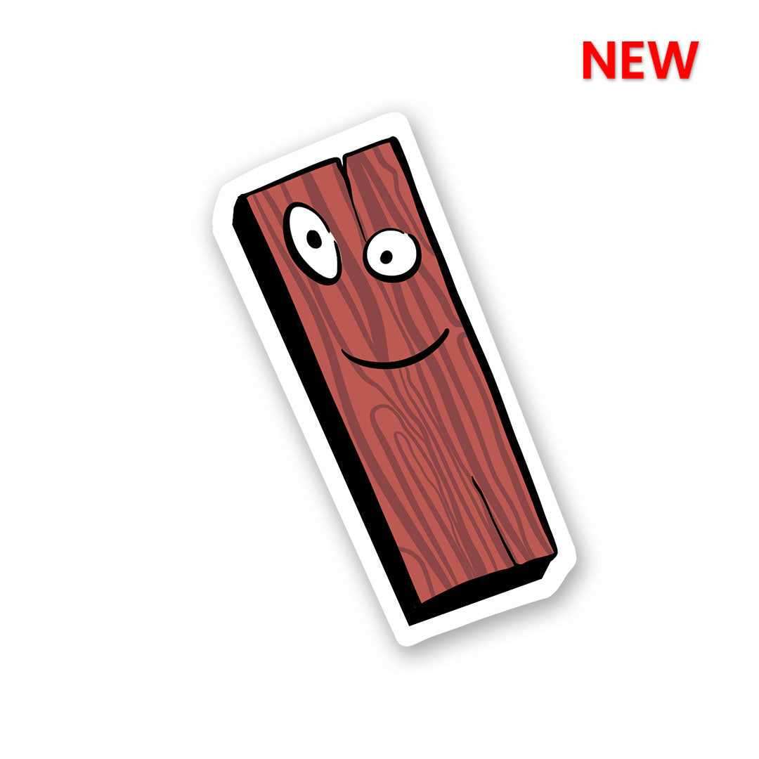 Wood Board Sticker waterproof vinyl decal for laptop, bike, car & bottle