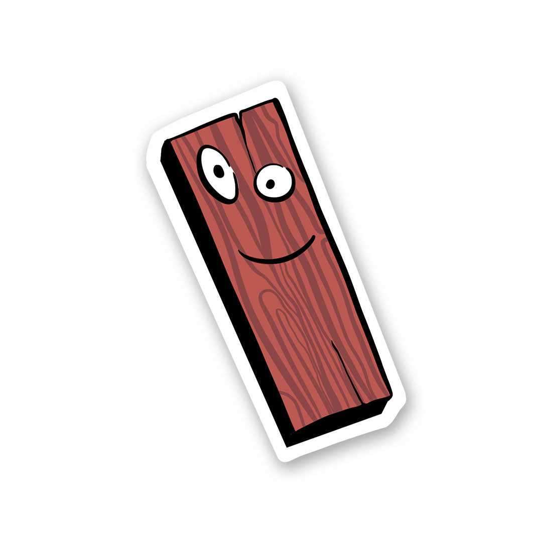 Wood Board Sticker waterproof vinyl decal for laptop, bike, car & bottle