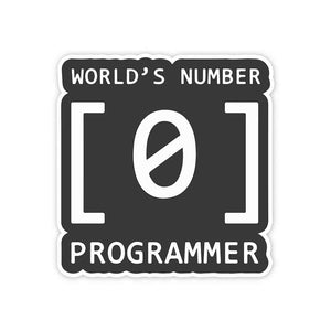 World's 1 Programmer Sticker waterproof vinyl decal for laptop, bike, car & bottle