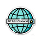 WWW Sticker waterproof vinyl decal for laptop, bike, car & bottle