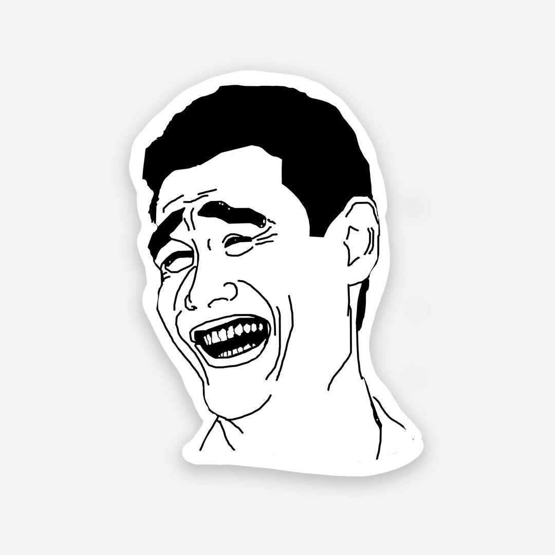 Yao Ming Meme Face sticker - Stickers | STICK IT UP