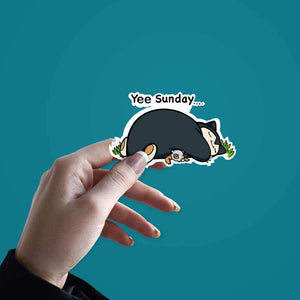 Yeee Sunday Sticker waterproof vinyl decal for laptop, bike, car & bottle