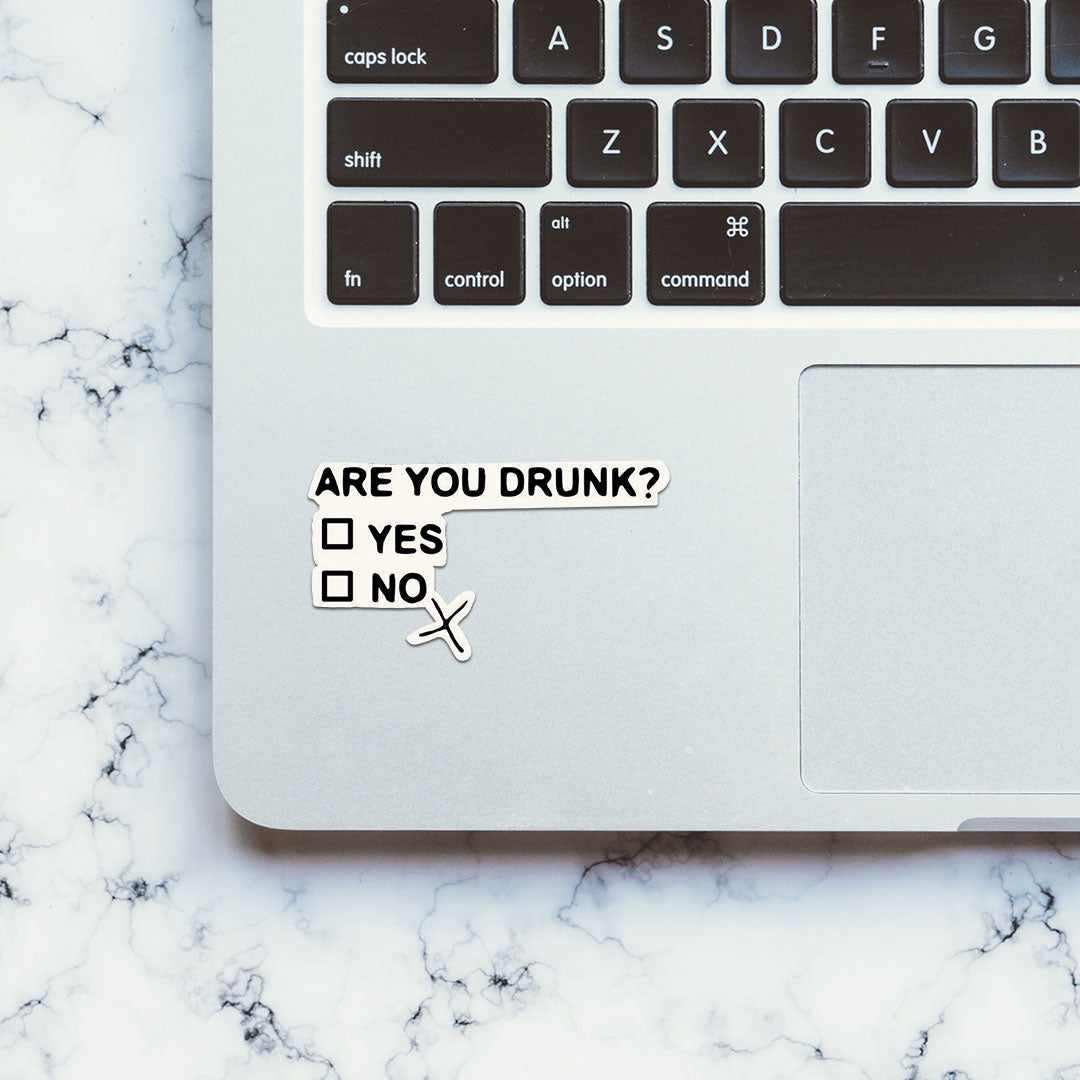 You Are Drunk Sticker waterproof vinyl decal for laptop, bike, car & bottle