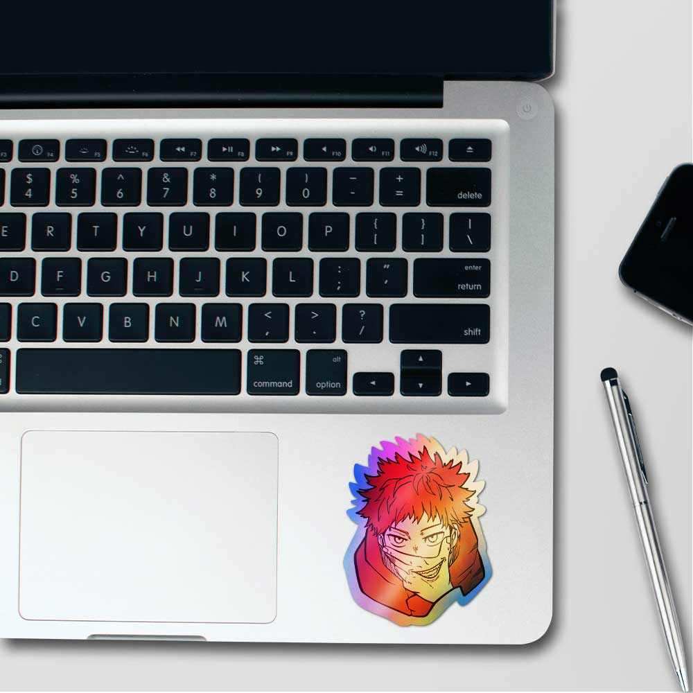 Yuji Holographic Stickers waterproof vinyl decal for laptop, bike, car & bottle