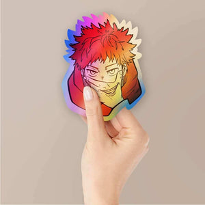 Yuji Holographic Stickers waterproof vinyl decal for laptop, bike, car & bottle